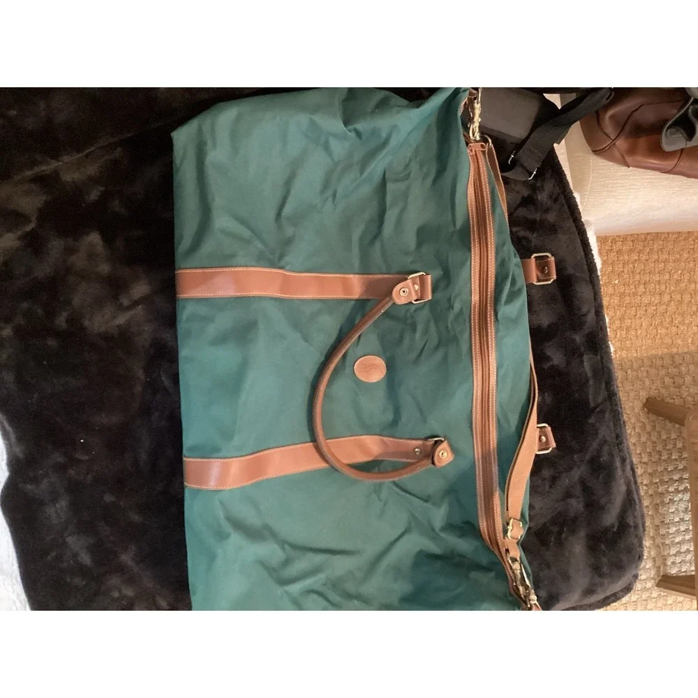 Polo Ralph Lauren Green Canvas Duffle Bag Vintage 90's with  Handle
